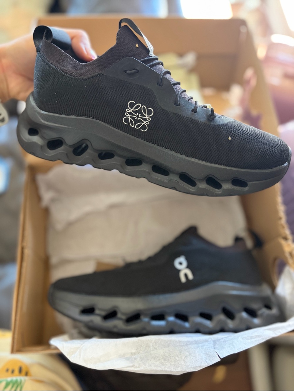 NEW! Loewe Black Women’s Athletic Knit Sneakers